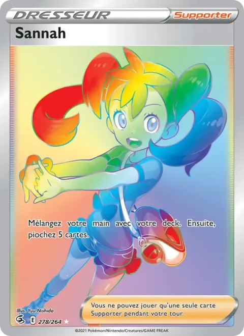 Carte Pokémon Sannah 278/264, extension Poing de Fusion
