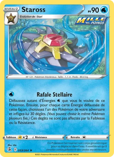 Carte Pokémon Staross 053/264, extension Poing de Fusion