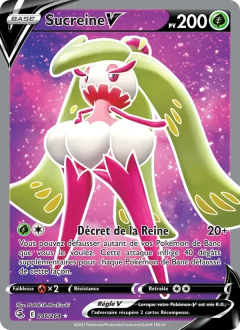 Carte Pokémon Sucreine V 246/264, extension Poing de Fusion
