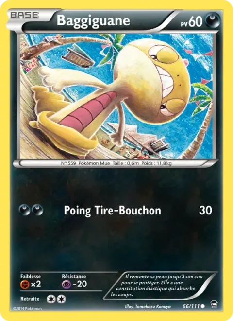 Carte Pokémon Baggiguane 066/111, extension Poings Furieux