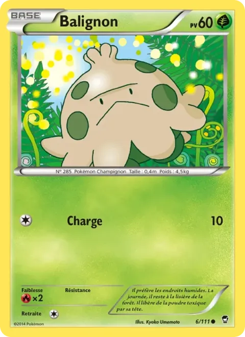 Carte Pokémon Balignon 006/111, extension Poings Furieux
