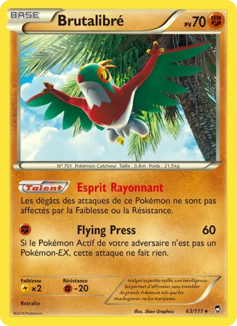 Carte Pokémon Brutalibré 063/111, extension Poings Furieux