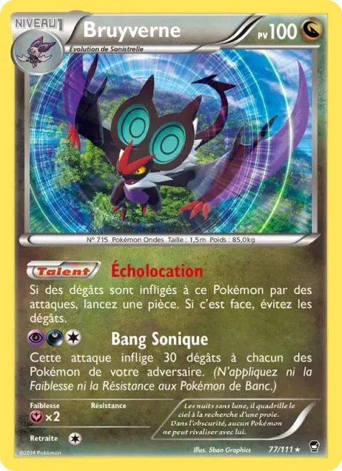 Carte Pokémon Bruyverne 077/111, extension Poings Furieux