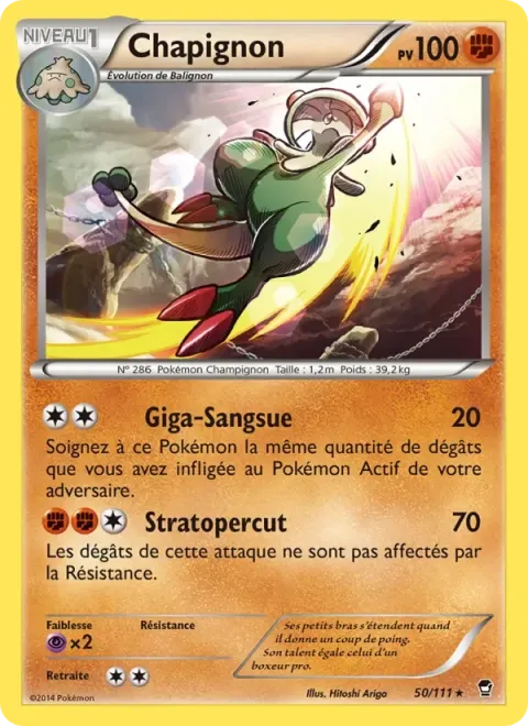 Carte Pokémon Chapignon 050/111, extension Poings Furieux