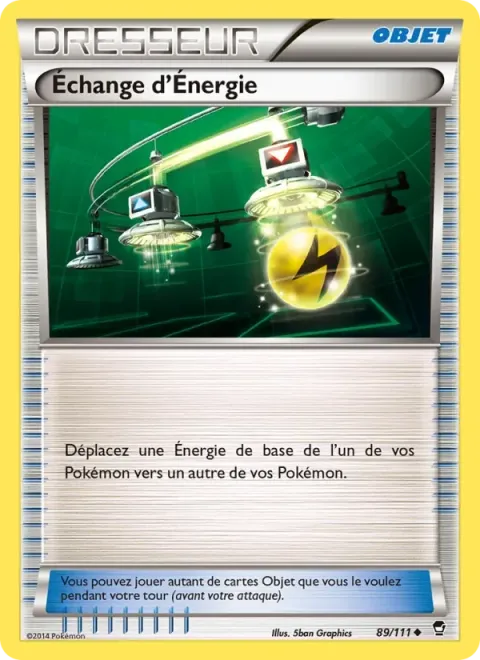 Carte Pokémon Échange d’Énergie 089/111, extension Poings Furieux