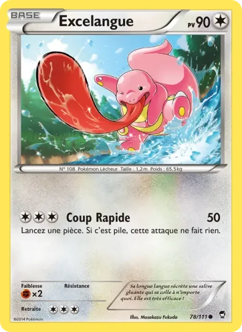 Carte Pokémon Excelangue 078/111, extension Poings Furieux