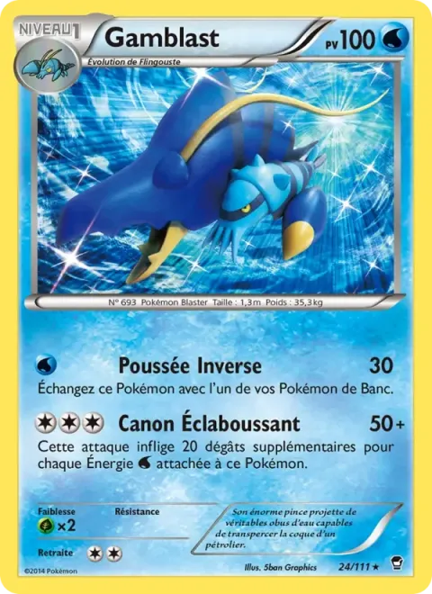 Carte Pokémon Gamblast 024/111, extension Poings Furieux
