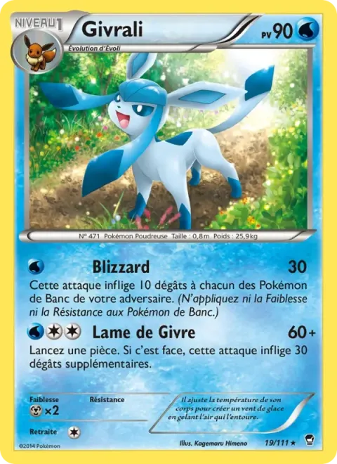 Carte Pokémon Givrali 019/111, extension Poings Furieux