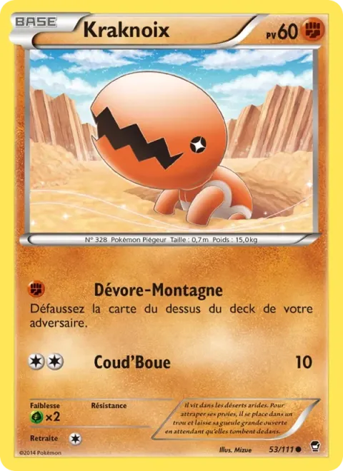 Carte Pokémon Kraknoix 053/111, extension Poings Furieux