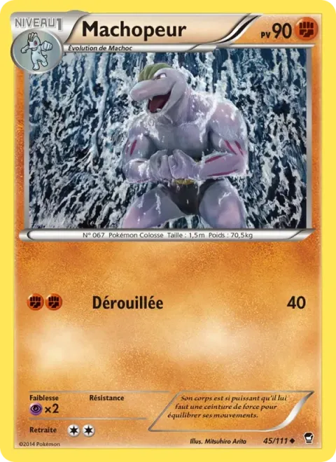 Carte Pokémon Machopeur 045/111, extension Poings Furieux
