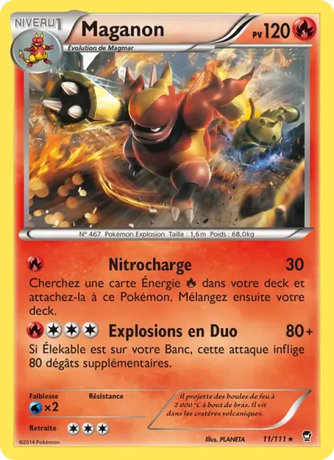 Carte Pokémon Maganon 011/111, extension Poings Furieux