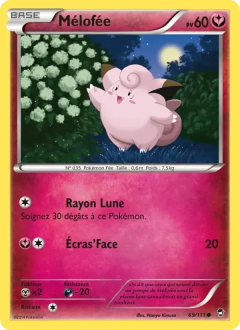 Carte Pokémon Mélofée 069/111, extension Poings Furieux