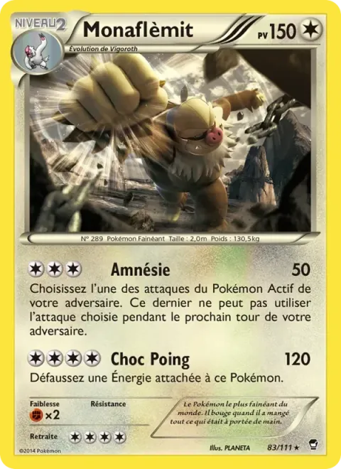 Carte Pokémon Monaflèmit 083/111, extension Poings Furieux