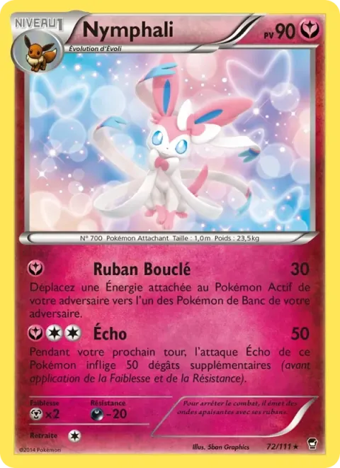 Carte Pokémon Nymphali 072/111, extension Poings Furieux