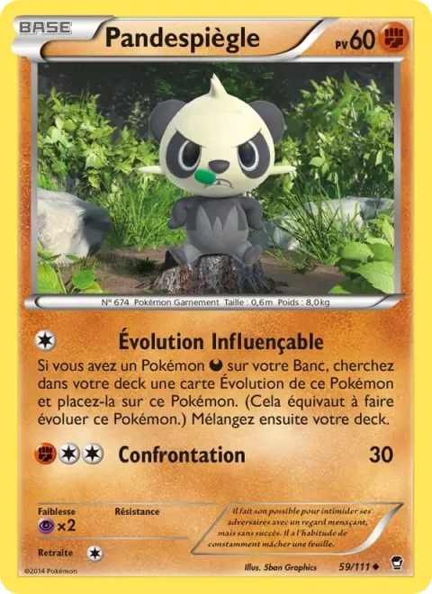 Carte Pokémon Pandespiègle 059/111, extension Poings Furieux