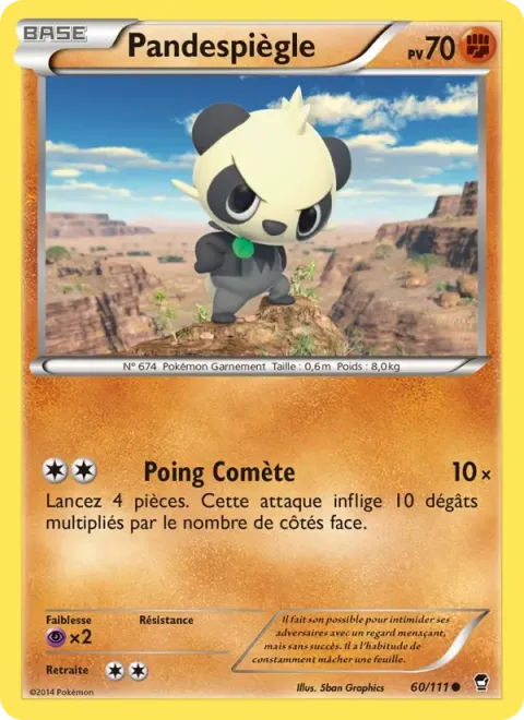 Carte Pokémon Pandespiègle 060/111, extension Poings Furieux