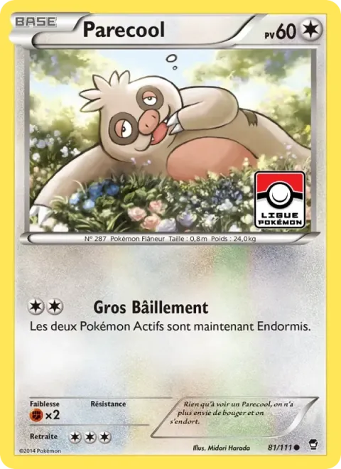 Carte Pokémon Parecool 081/111, extension Poings Furieux