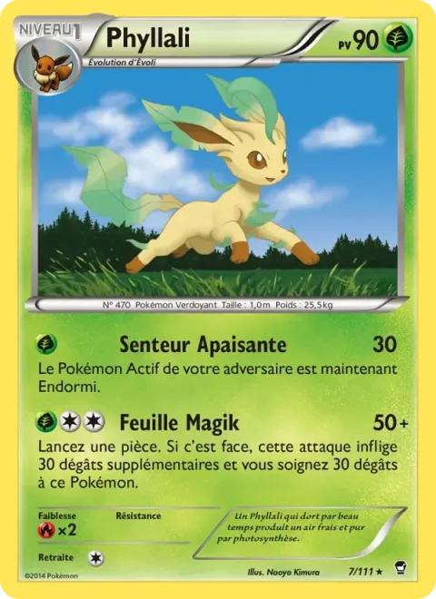 Carte Pokémon Phyllali 007/111, extension Poings Furieux