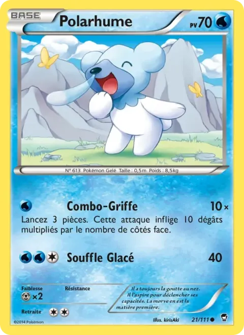 Carte Pokémon Polarhume 021/111, extension Poings Furieux
