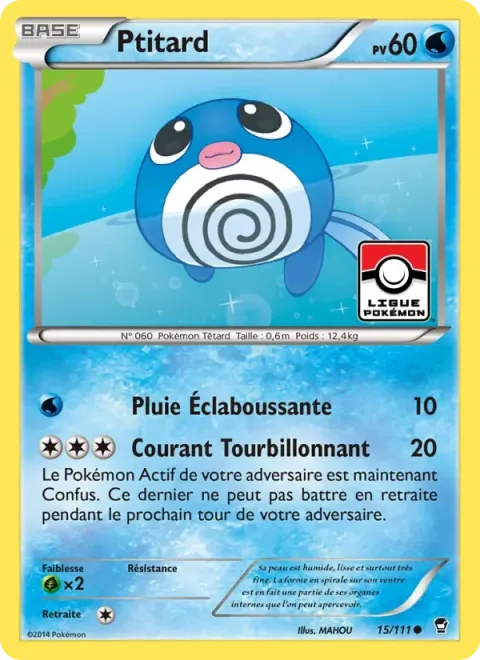 Carte Pokémon Ptitard 015/111, extension Poings Furieux