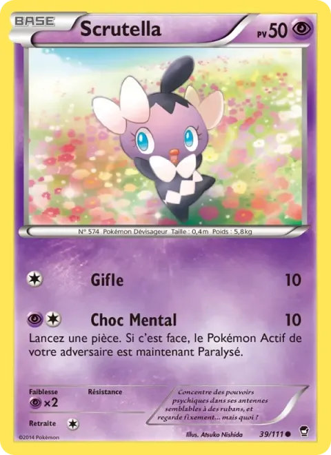 Carte Pokémon Scrutella 039/111, extension Poings Furieux