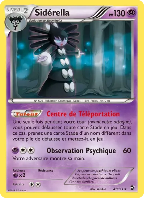 Carte Pokémon Sidérella 041/111, extension Poings Furieux