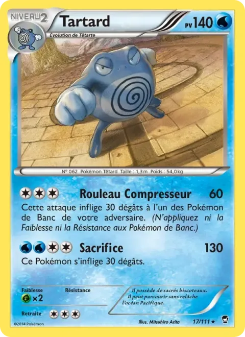 Carte Pokémon Tartard 017/111, extension Poings Furieux