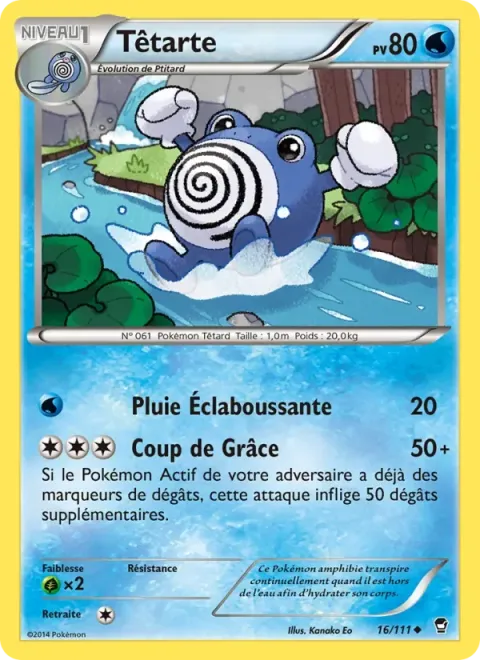 Carte Pokémon Têtarte 016/111, extension Poings Furieux