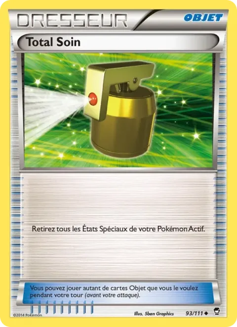 Carte Pokémon Total Soin 093/111, extension Poings Furieux
