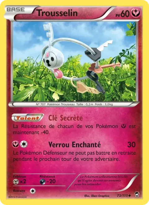 Carte Pokémon Trousselin 073/111, extension Poings Furieux