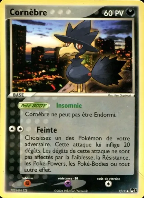 Carte Pokémon Cornèbre 008/017, extension POP Série 1