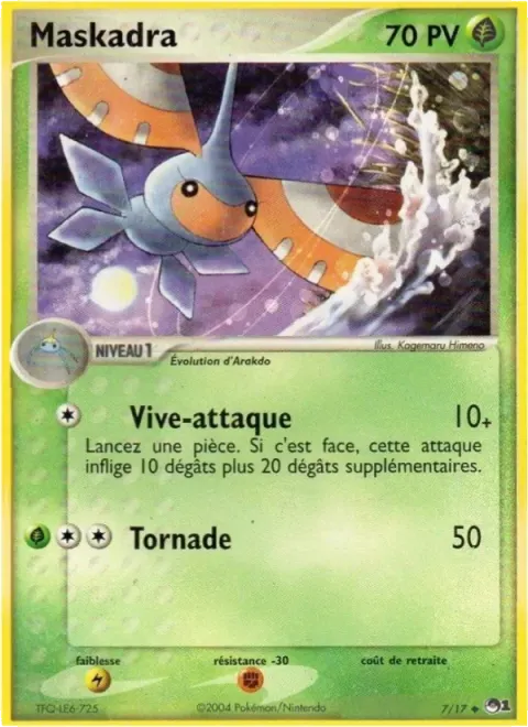 Carte Pokémon Maskadra 007/017, extension POP Série 1