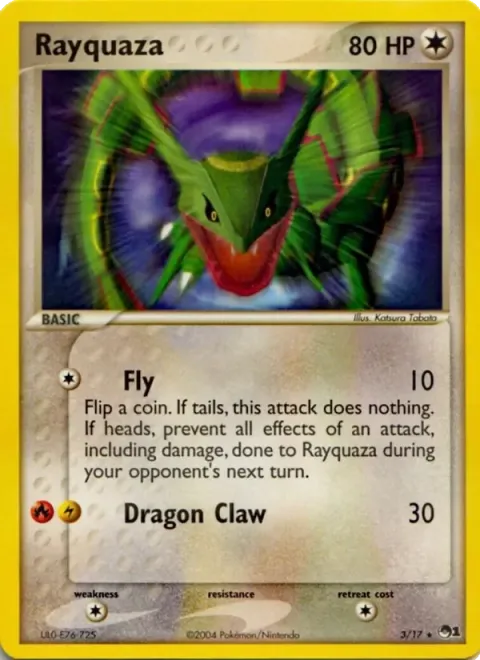 Carte Pokémon Rayquaza 003/017, extension POP Série 1