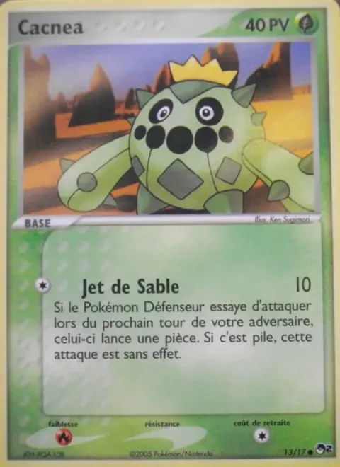 Carte Pokémon Cacnea 013/017, extension POP Série 2