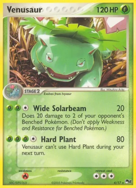 Carte Pokémon Florizarre 006/017, extension POP Série 2