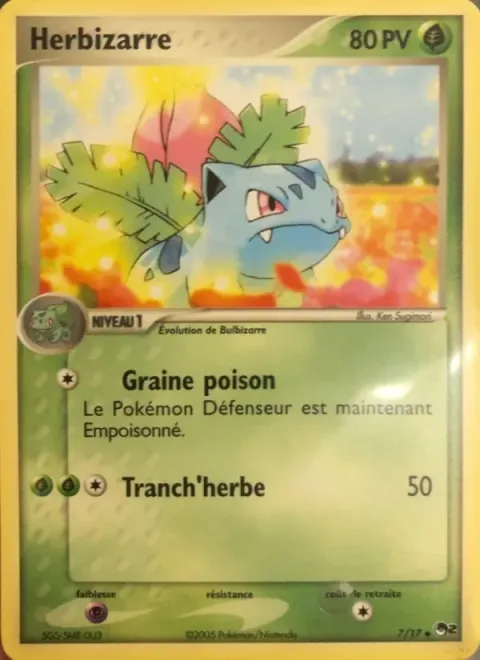 Carte Pokémon Herbizarre 007/017, extension POP Série 2