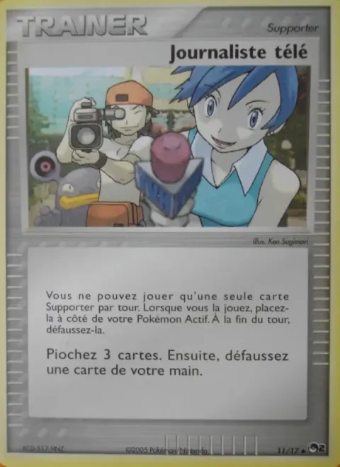 Carte Pokémon Journaliste télé 011/017, extension POP Série 2