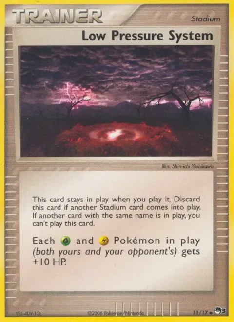 Carte Pokémon Système à basse pression 011/017, extension POP Série 3