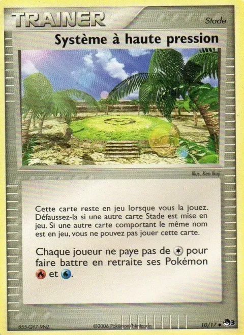 Carte Pokémon Système à haute pression 010/017, extension POP Série 3