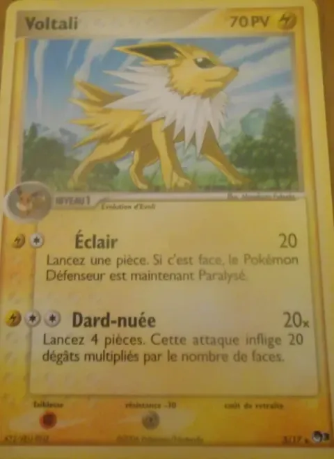 Carte Pokémon Voltali 003/017, extension POP Série 3
