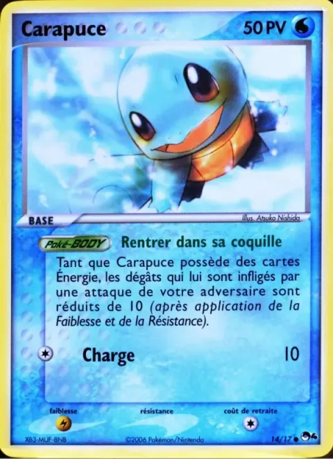 Carte Pokémon Carapuce 014/017, extension POP Série 4