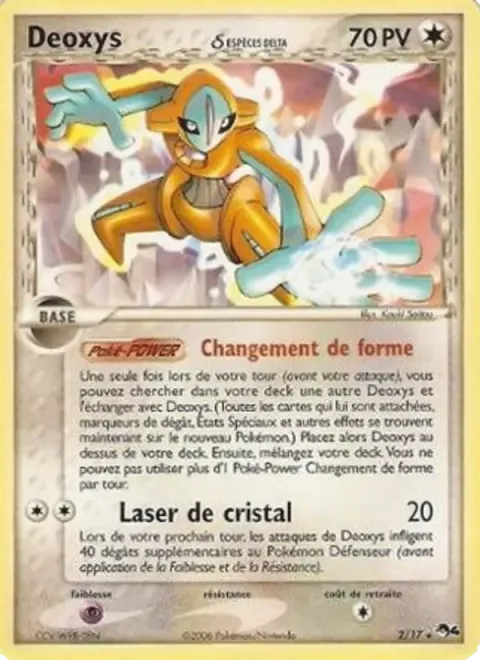 Carte Pokémon Deoxys δ 002/017, extension POP Série 4