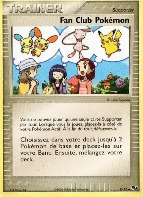 Carte Pokémon Fan Club Pokémon 009/017, extension POP Série 4