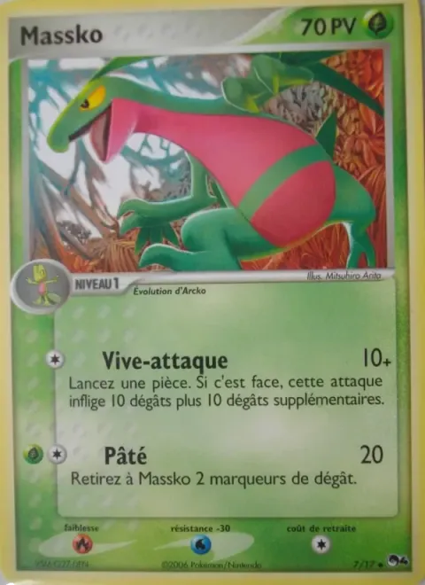 Carte Pokémon Massko 007/017, extension POP Série 4