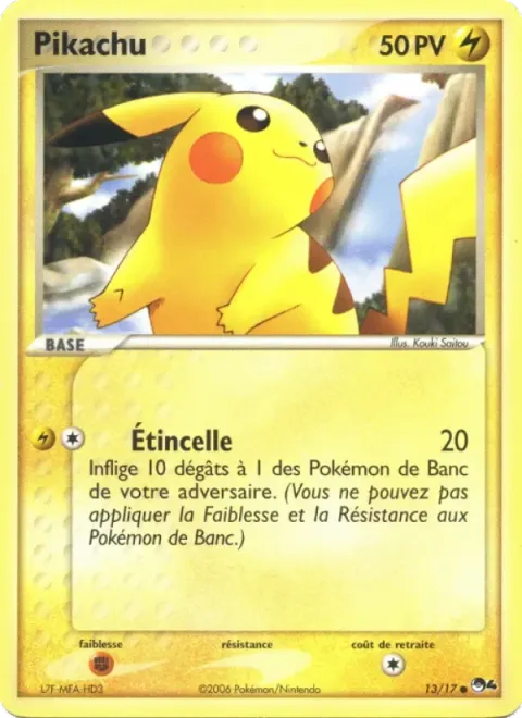 Carte Pokémon Pikachu 013/017, extension POP Série 4