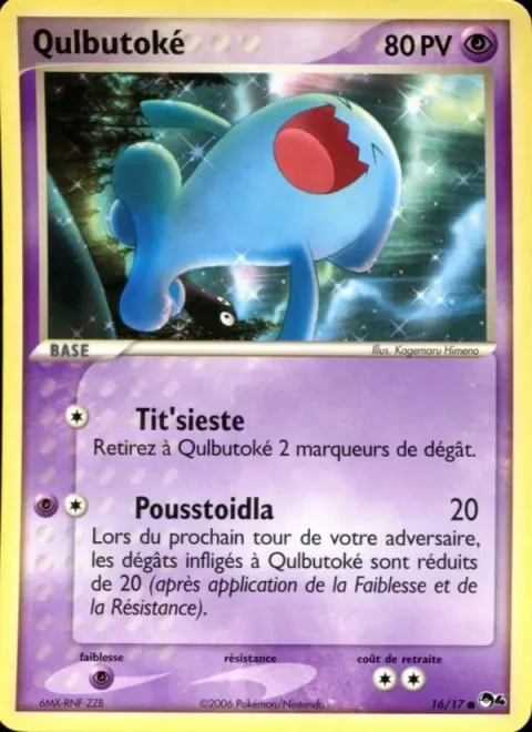 Carte Pokémon Qulbutoké 016/017, extension POP Série 4