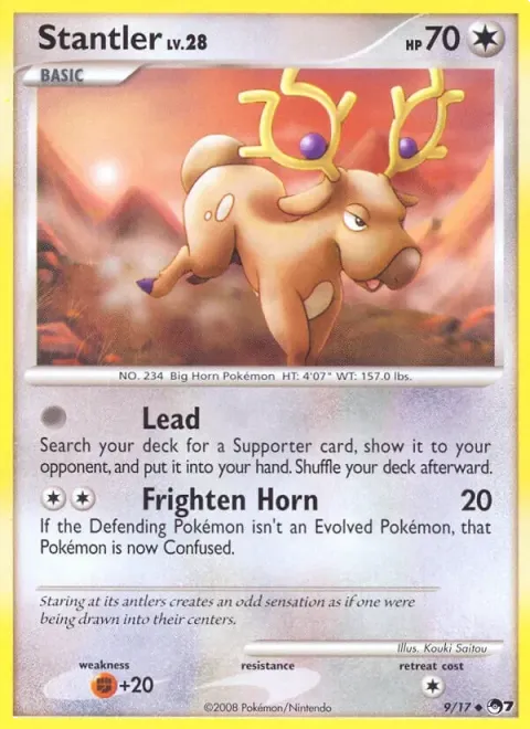 Carte Pokémon Cerfrousse 009/017, extension POP Série 7