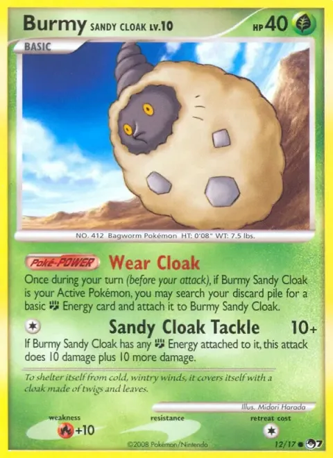 Carte Pokémon Cheniti Cape Sable 012/017, extension POP Série 7