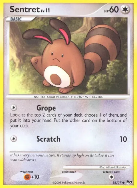 Carte Pokémon Fouinette 016/017, extension POP Série 7