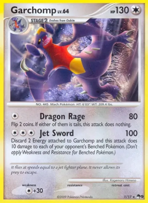 Carte Pokémon Carchacrok 001/017, extension POP Série 9